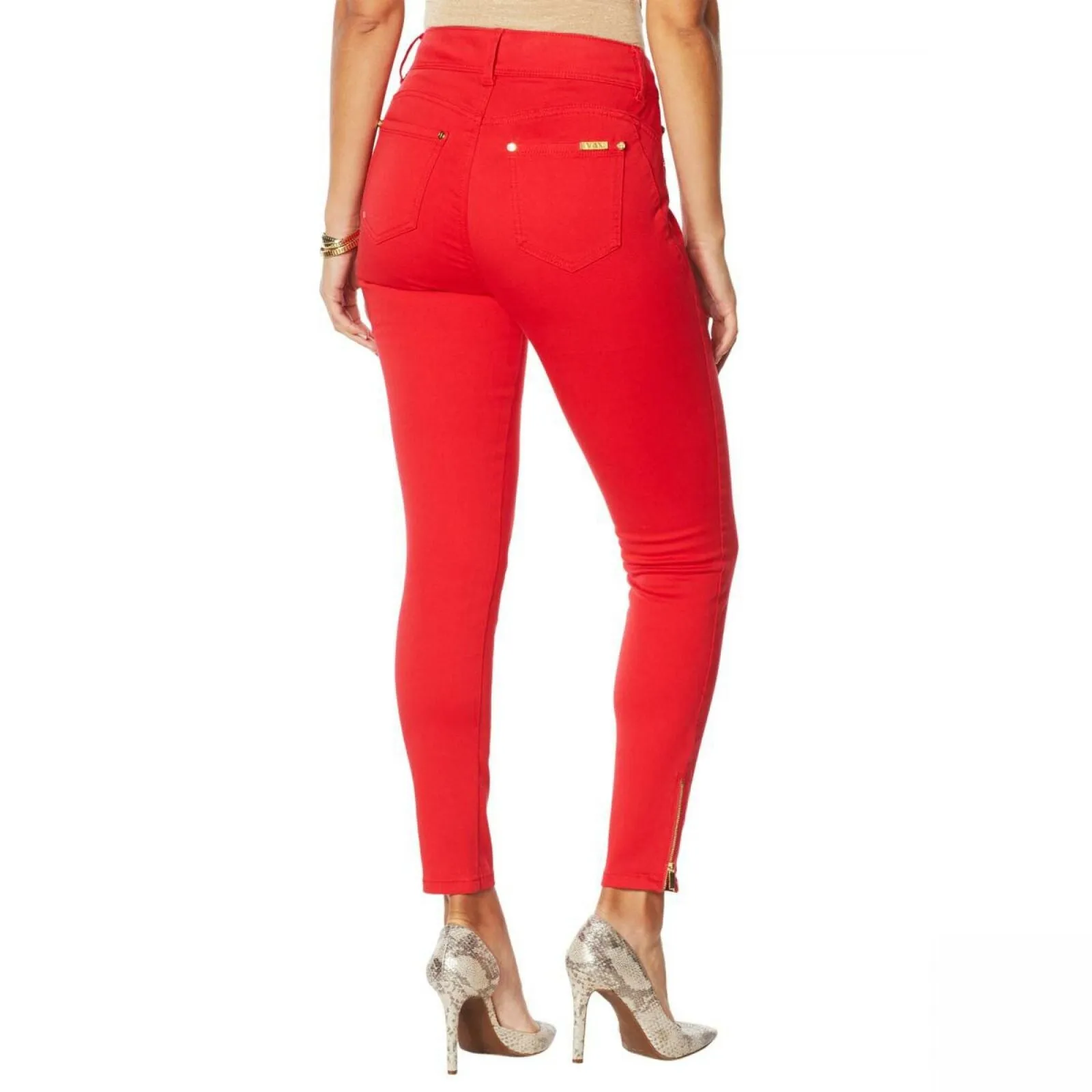 IMAN Women's City Chic 360 Slimming Skinny Jeans With Ankle Zippers