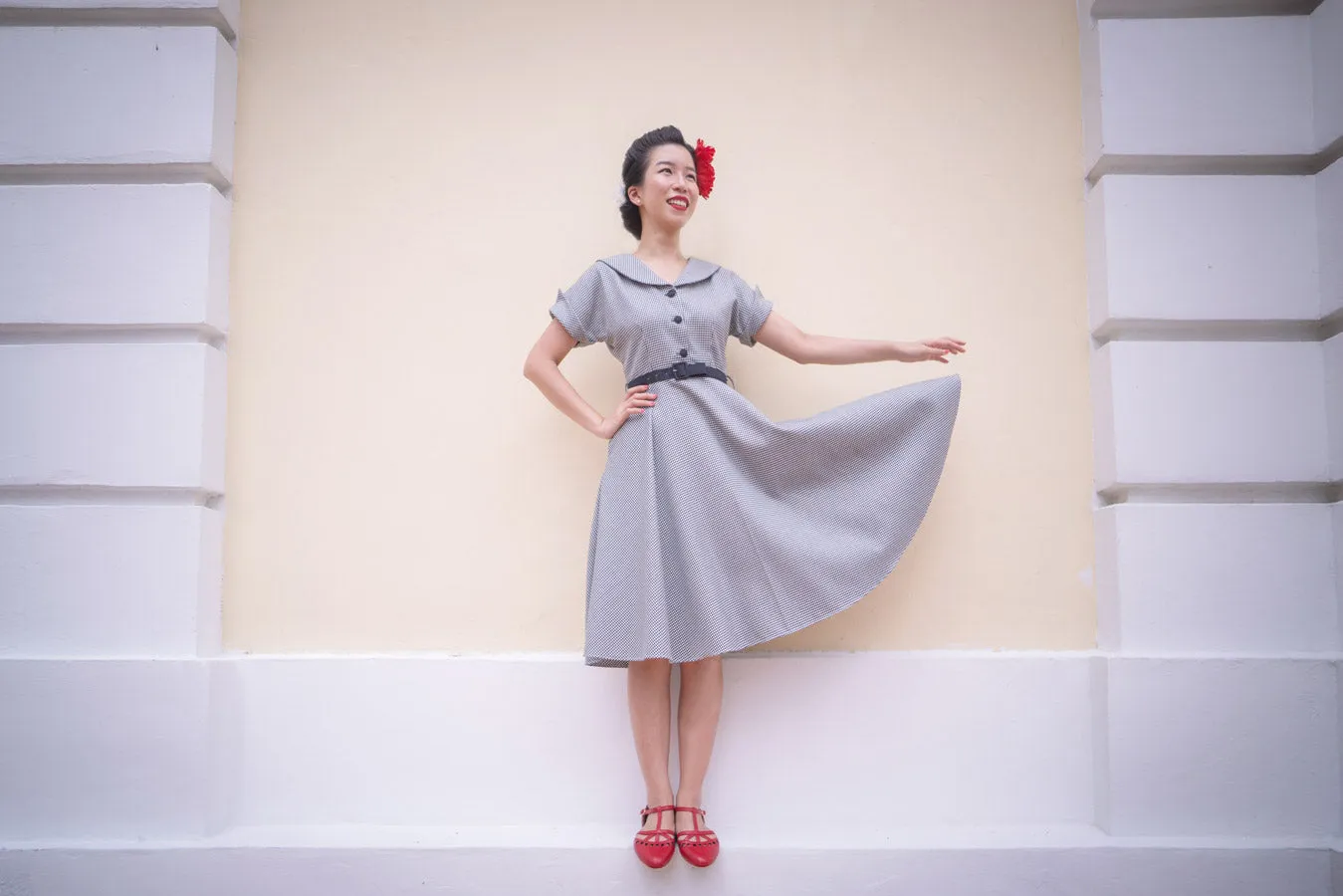 IRENE Hound Tooth Dress