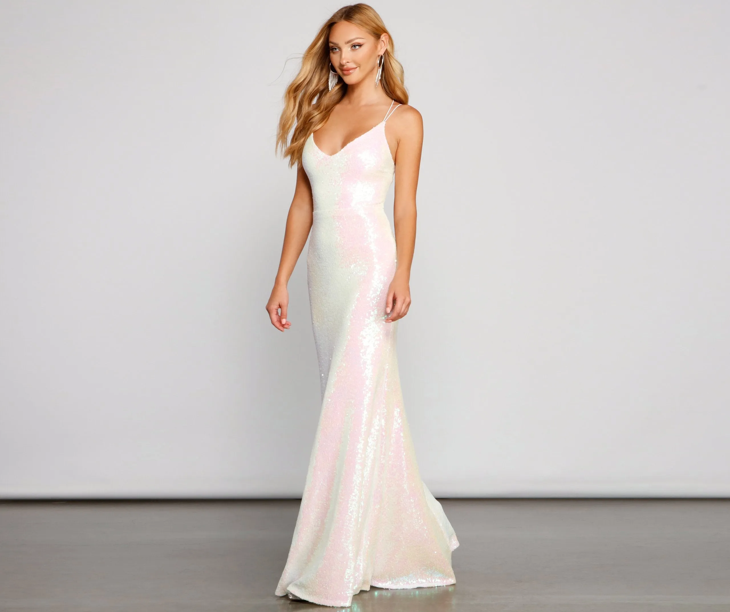 Irene Sequin Stylish Floor-Length Formal Dress