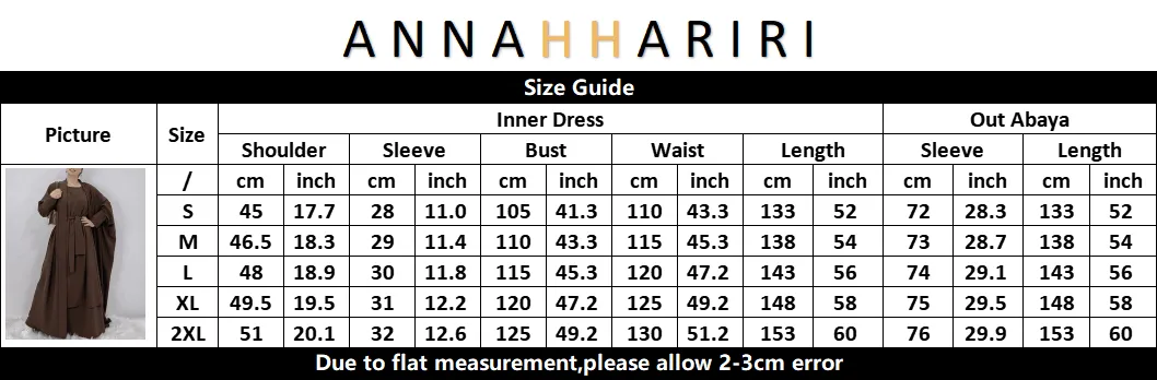 Isaabella three piece abaya set with ling sleeve slip dress throw over and a belt in grey