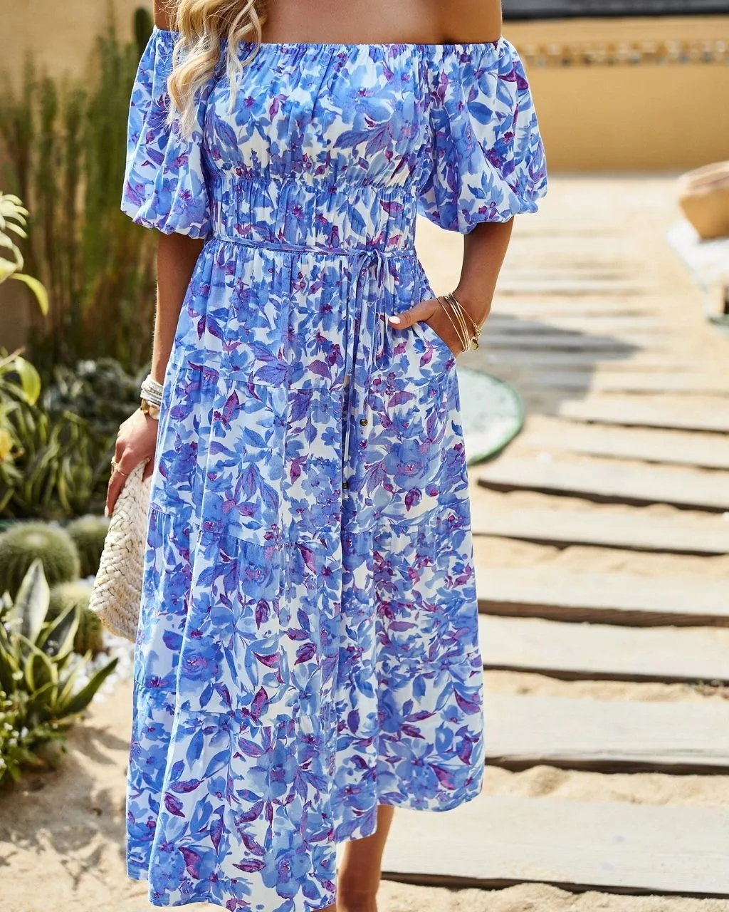 Isla Floral Midi Dress - Blue - SOLD OUT