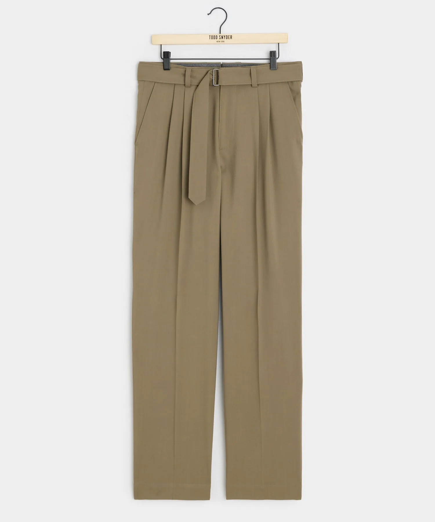 Italian Gabardine Self Belt Trouser