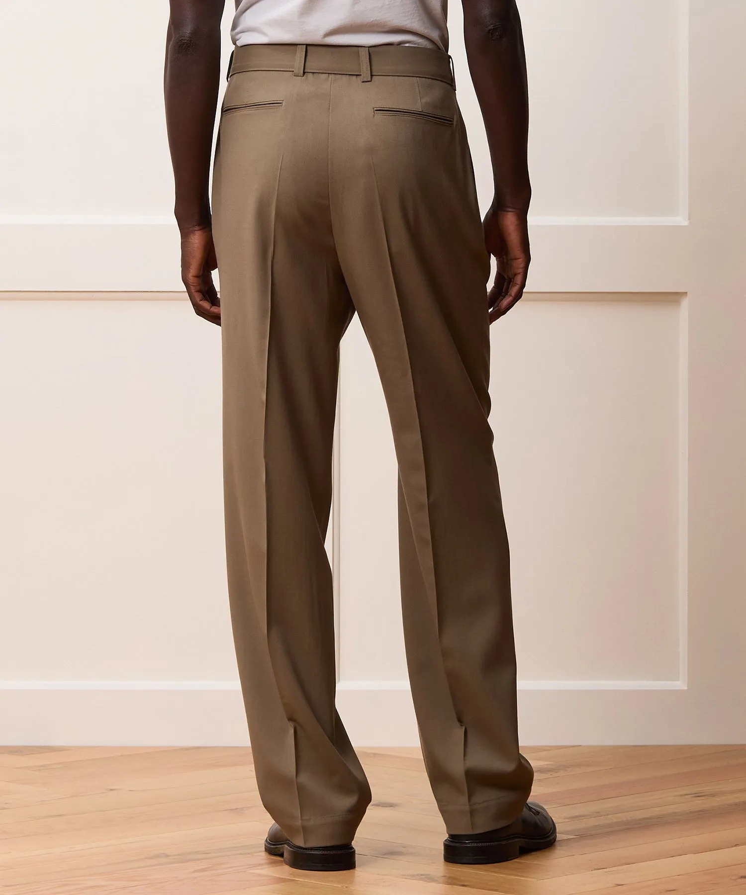 Italian Gabardine Self Belt Trouser