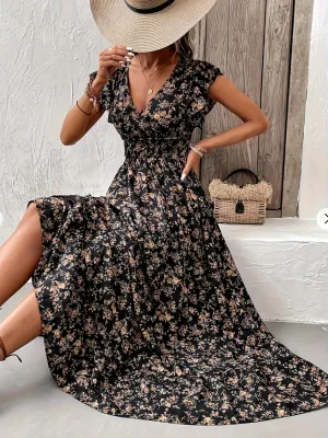 Jessa™ - Floral Print Waist Dress