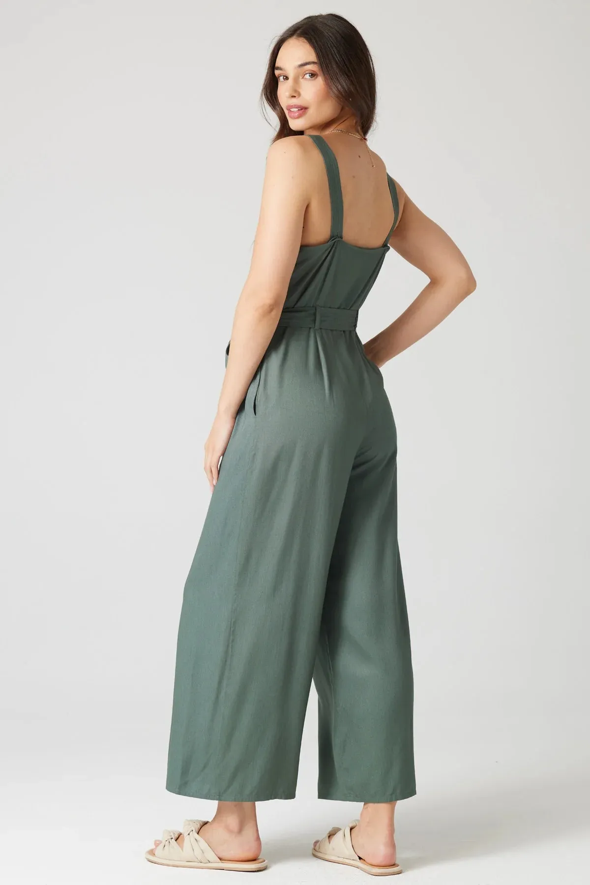 JUMPSUIT-BOTANICAL GREEN