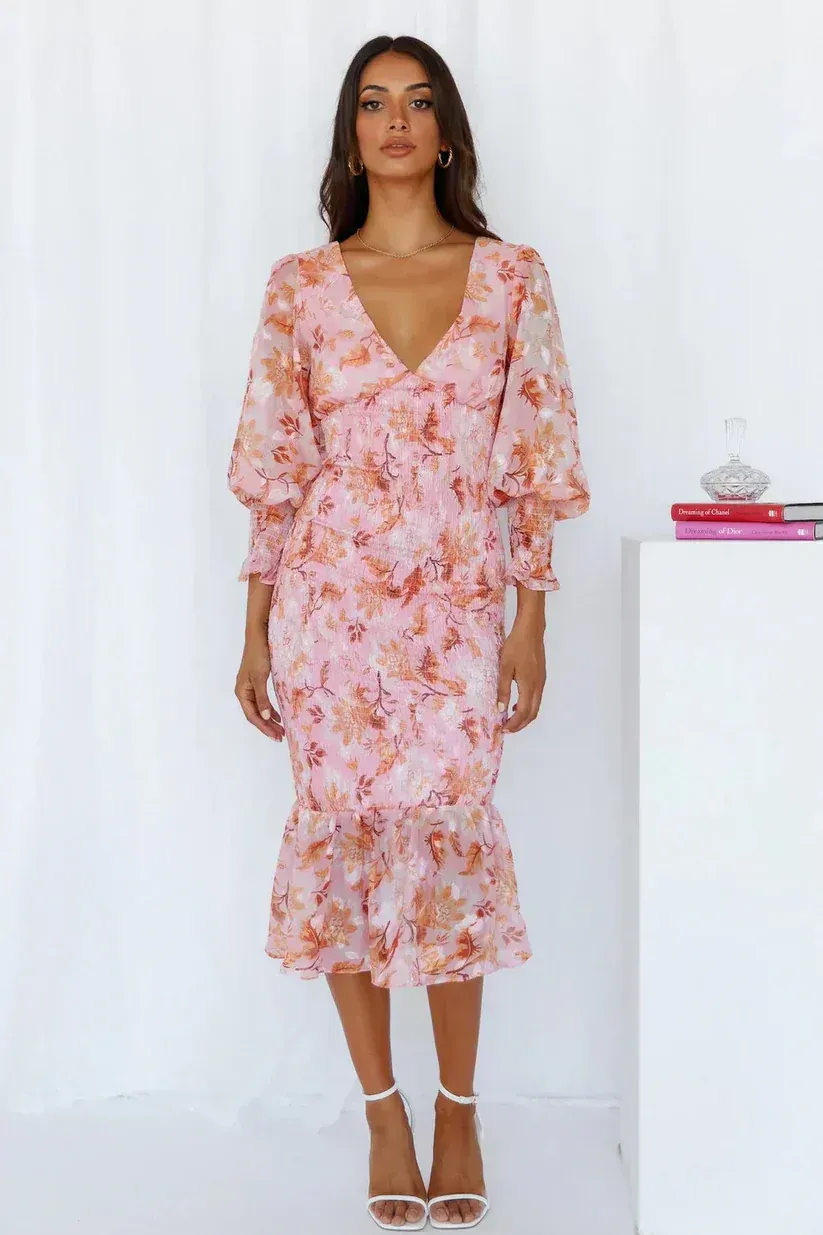 Karylle - Stunning Flower Midi Dress