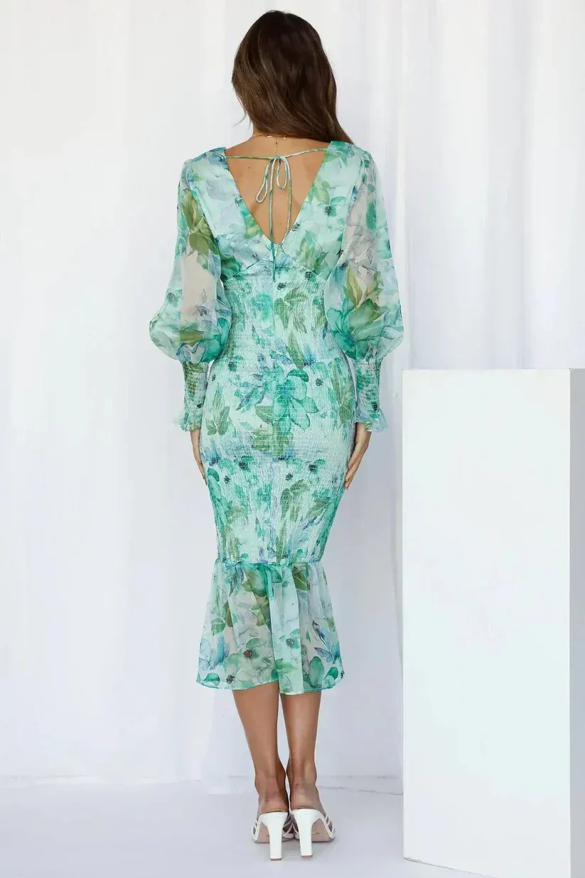 Karylle - Stunning Flower Midi Dress