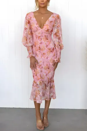 Karylle - Stunning Flower Midi Dress