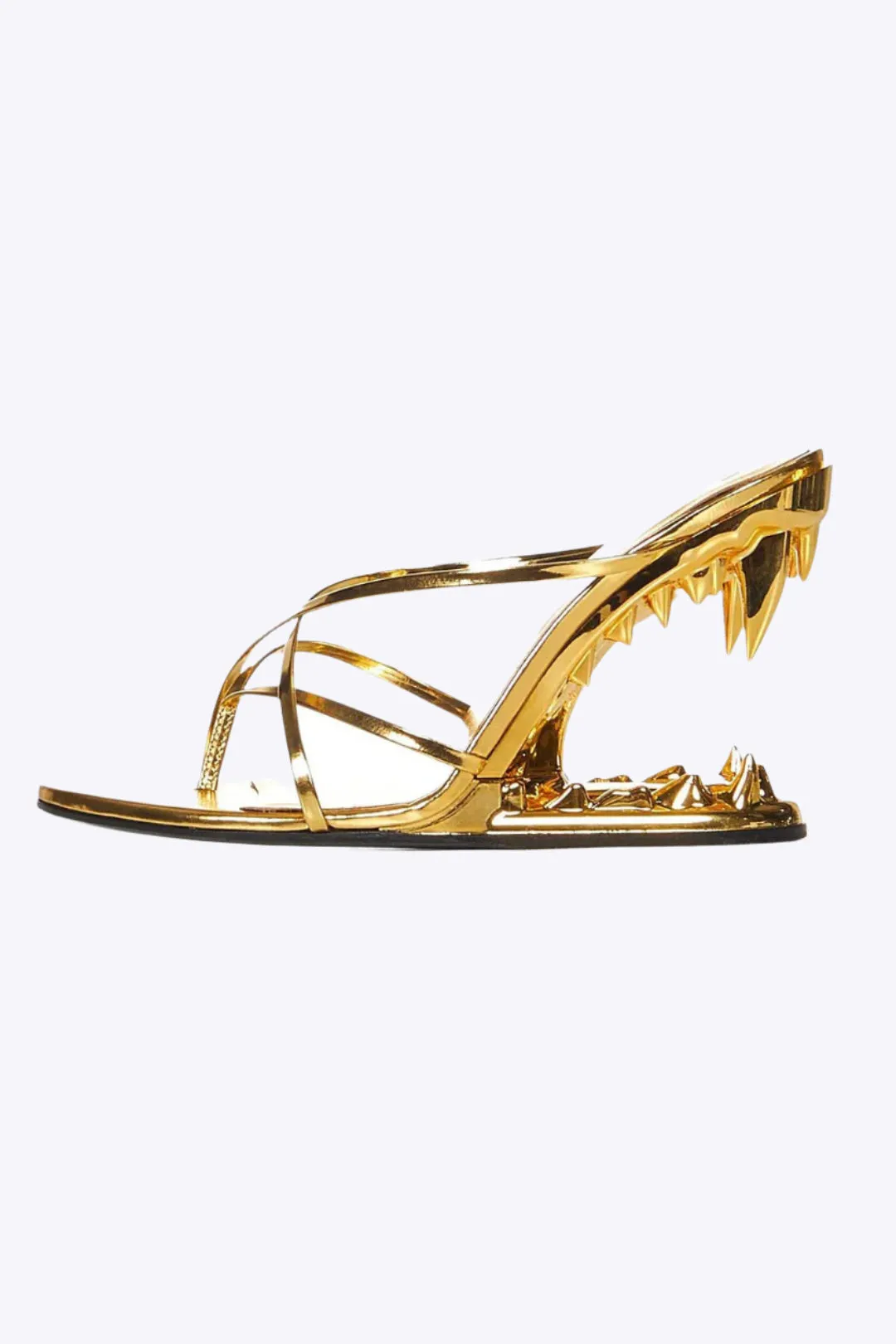 Katelyn - Edgy Sharks Tooth Accents Woman's High Heels