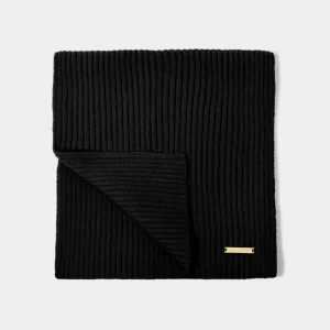 Katie Loxton Black Knitted  Scarf