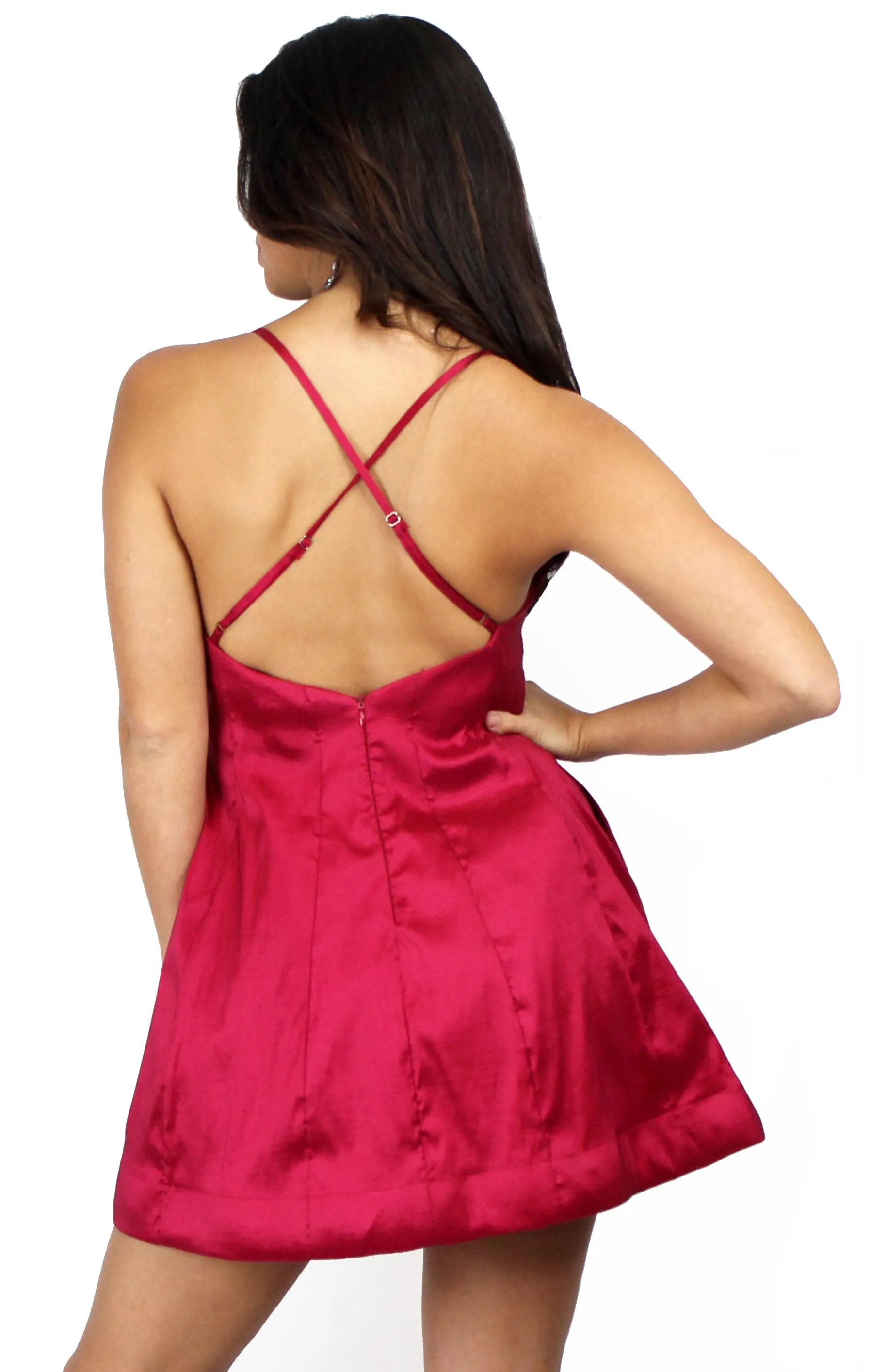 Keeps Getting Better Wine Skater Dress