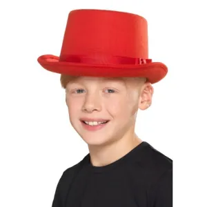 Kids Top Hat, Red