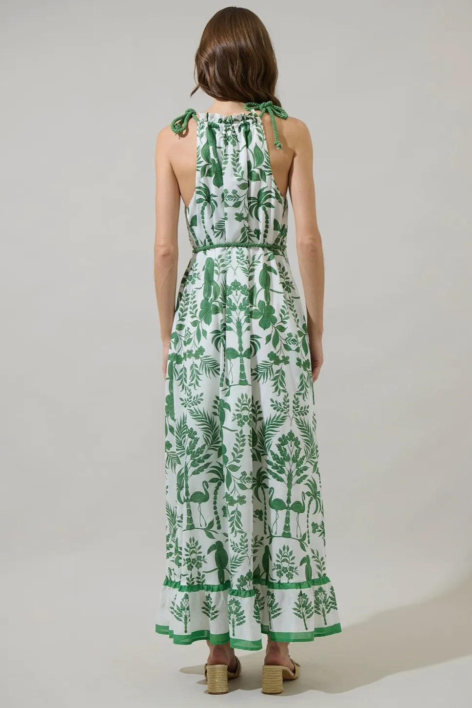 Kimana Floral Kay Halter Neck Maxi Dress