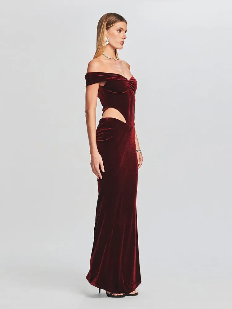 Lara Glitter Stylish Velvet Mermaid Dress