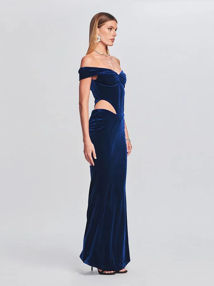 Lara Glitter Stylish Velvet Mermaid Dress