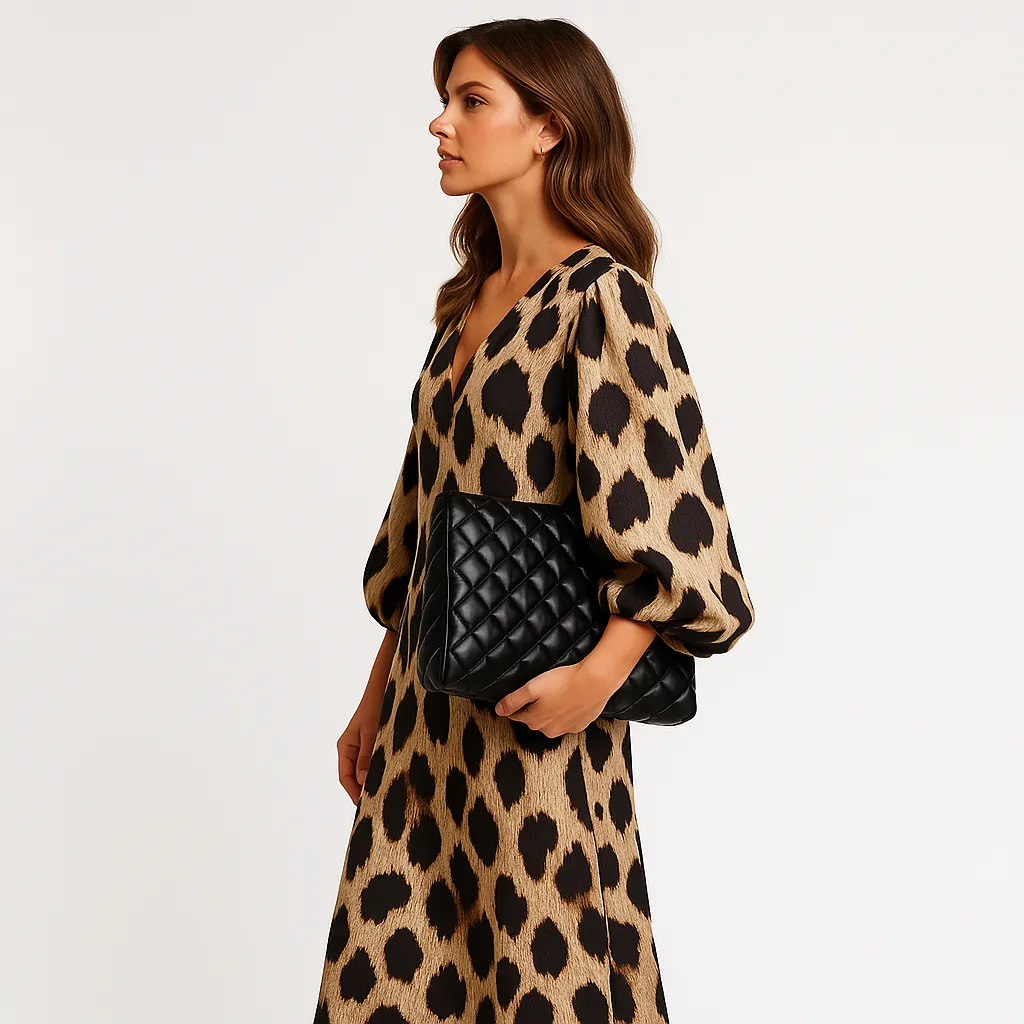 Leopard Print Midi Dress | Animal Print | Relaxed Fit and Bold