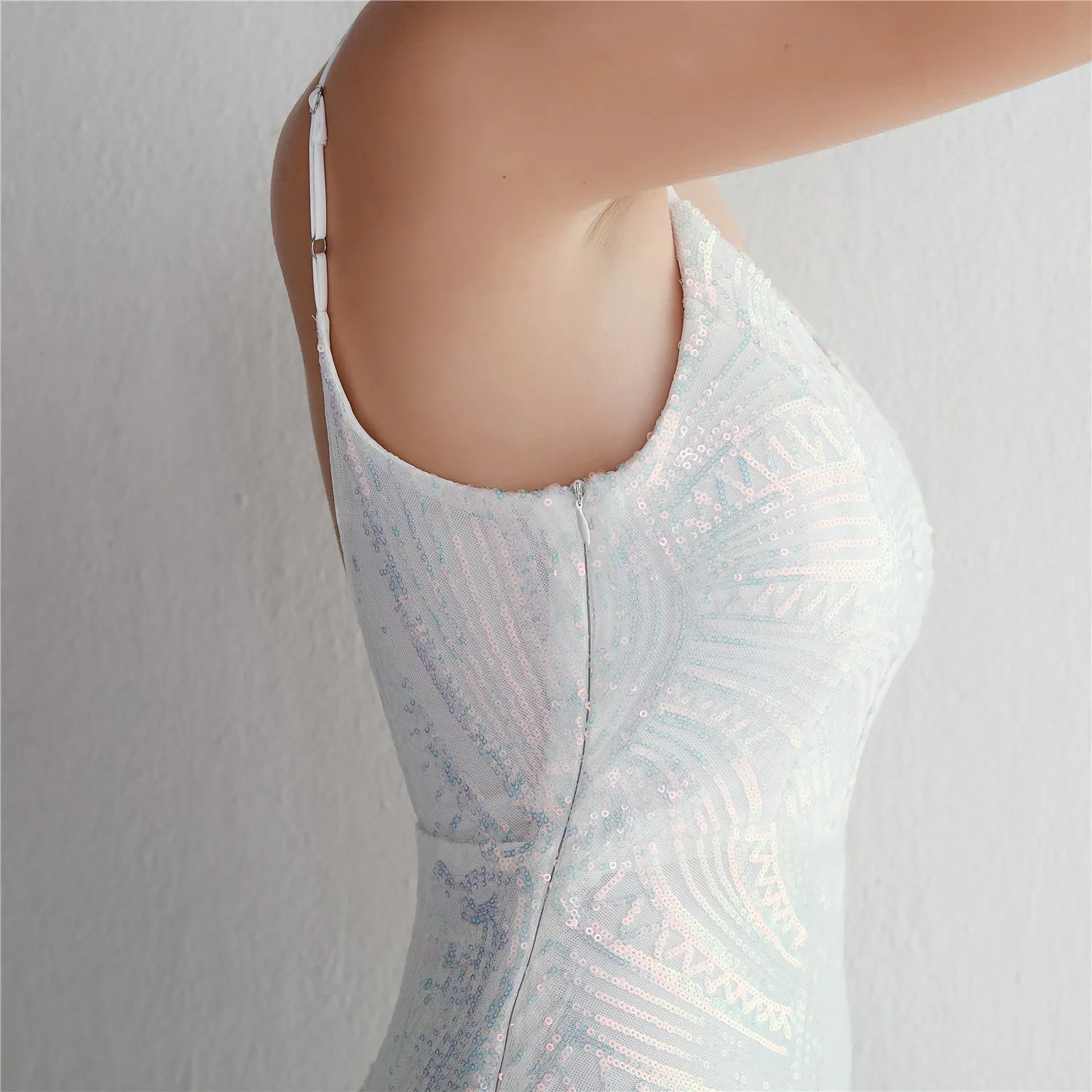 Liana Formal Sequin Charming Scroll Mermaid Dress