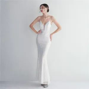 Liana Formal Sequin Charming Scroll Mermaid Dress