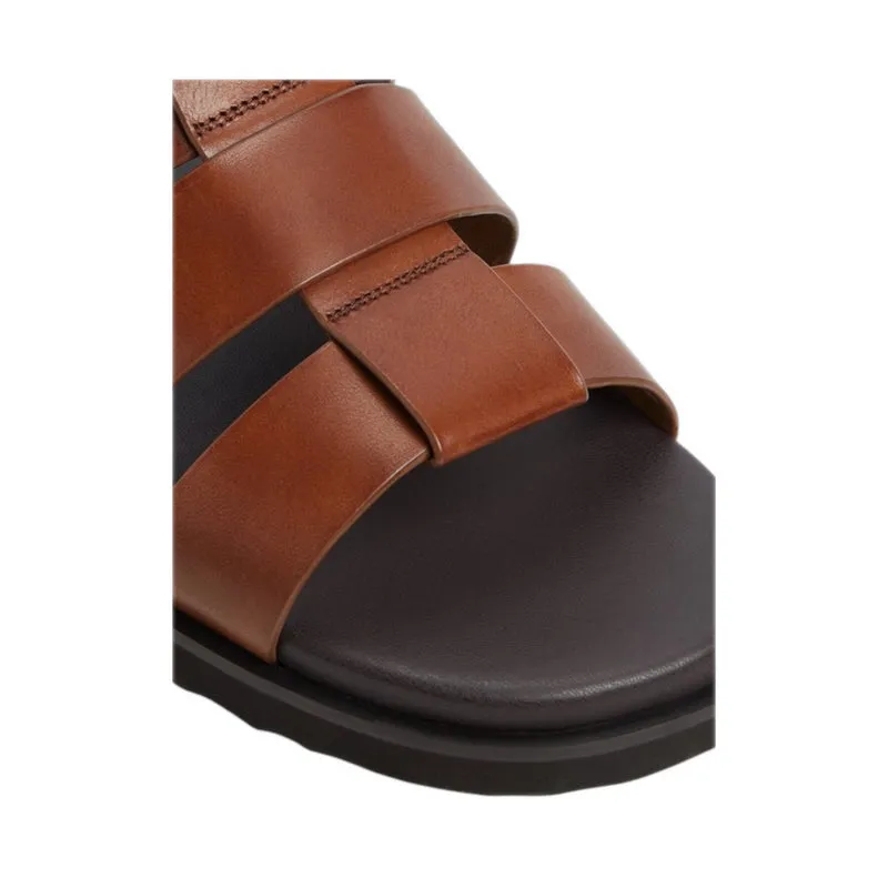 LIGHT FLAT SANDALS - COGNAC