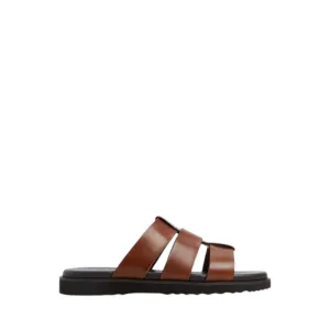 LIGHT FLAT SANDALS - COGNAC