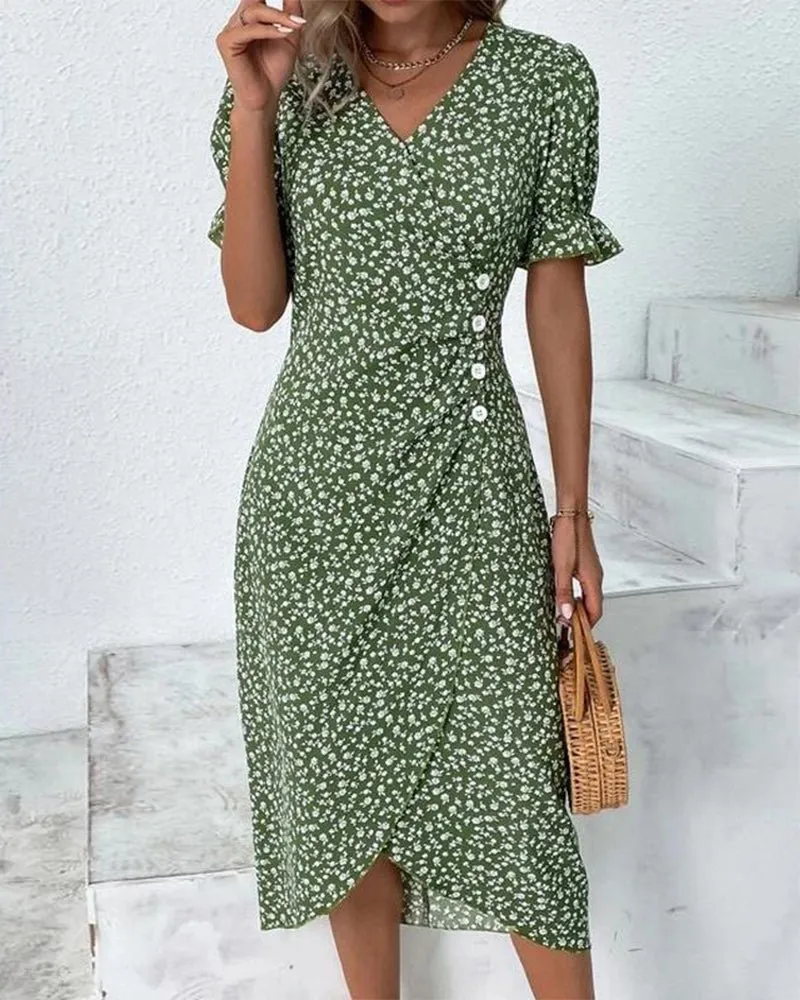 Lisbeth - Graceful Floral Woman's Dress