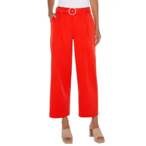 Liverpool Belted High Rise Straight Trouser
