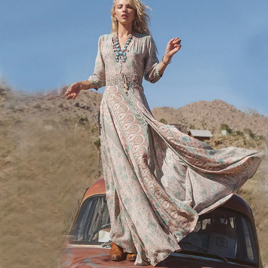 long dress Vintage  floral print