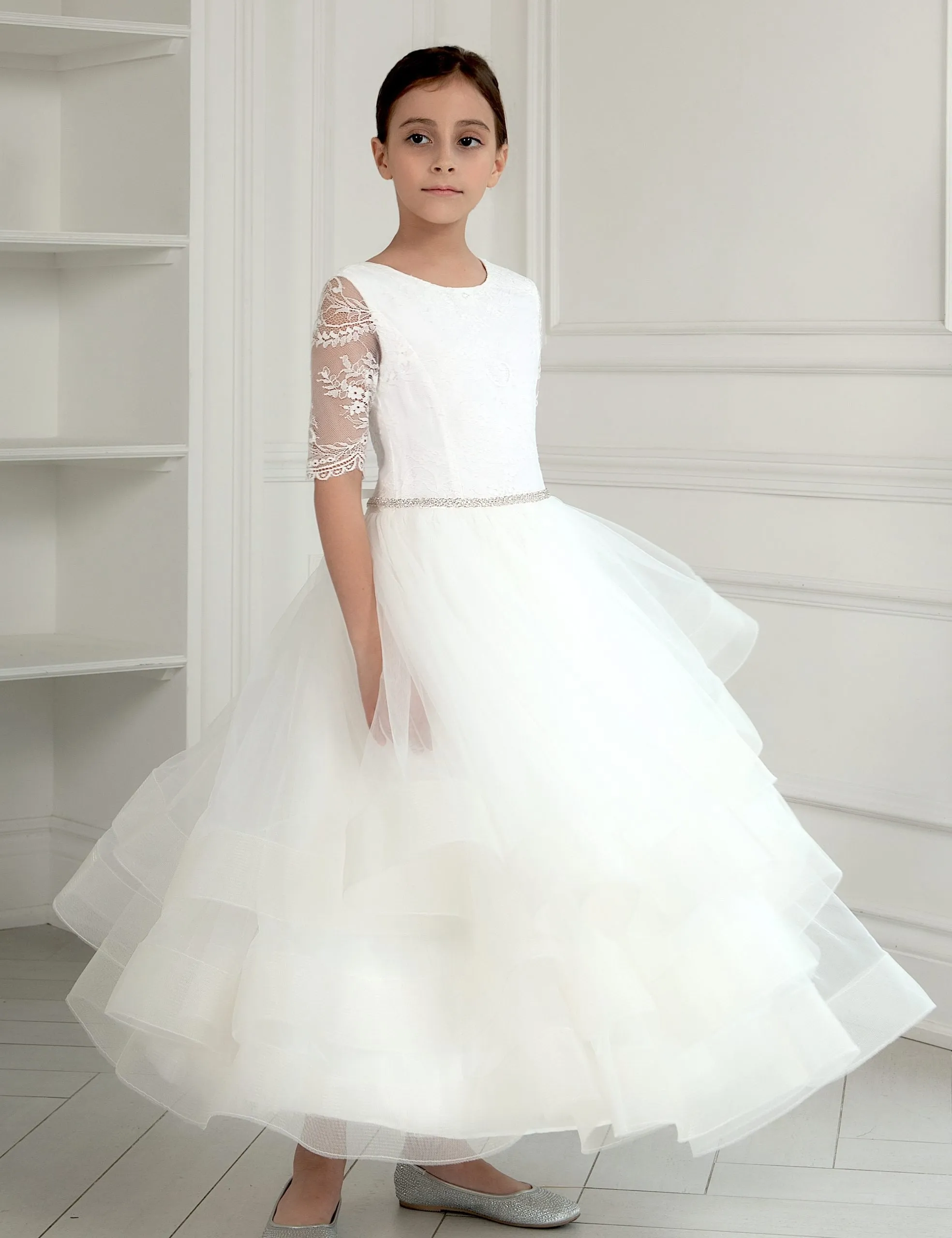 Long Sleeve Horsehair Dress FR06