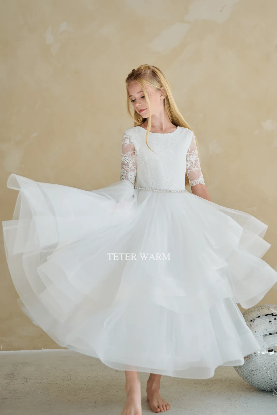 Long Sleeve Horsehair Dress FR06