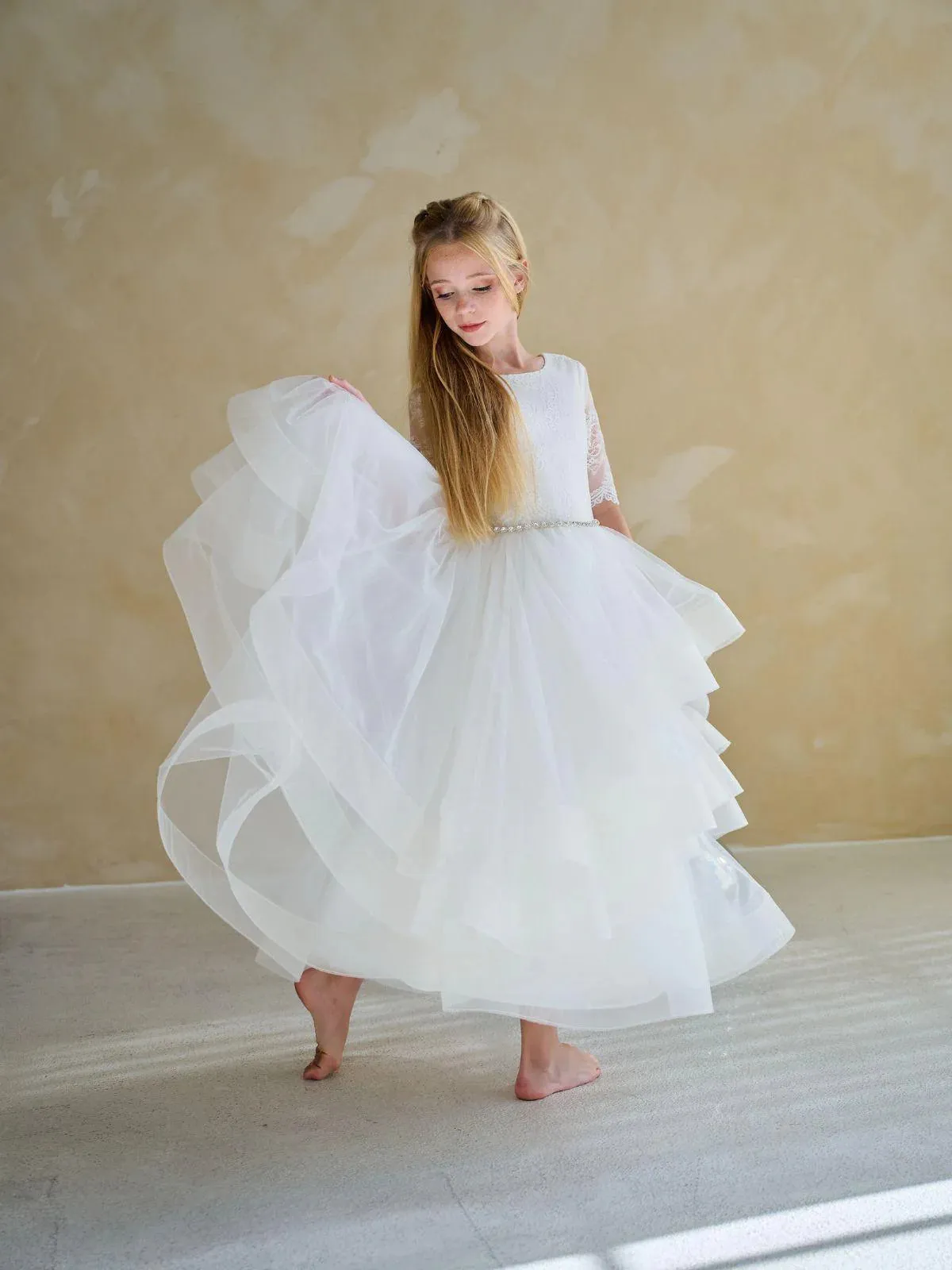 Long Sleeve Horsehair Dress FR06