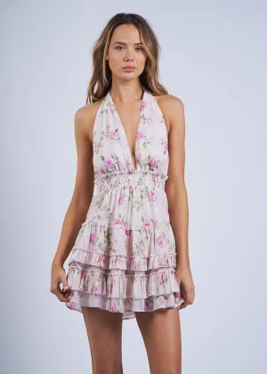 Lorna Pink Ruffled Mini Dress