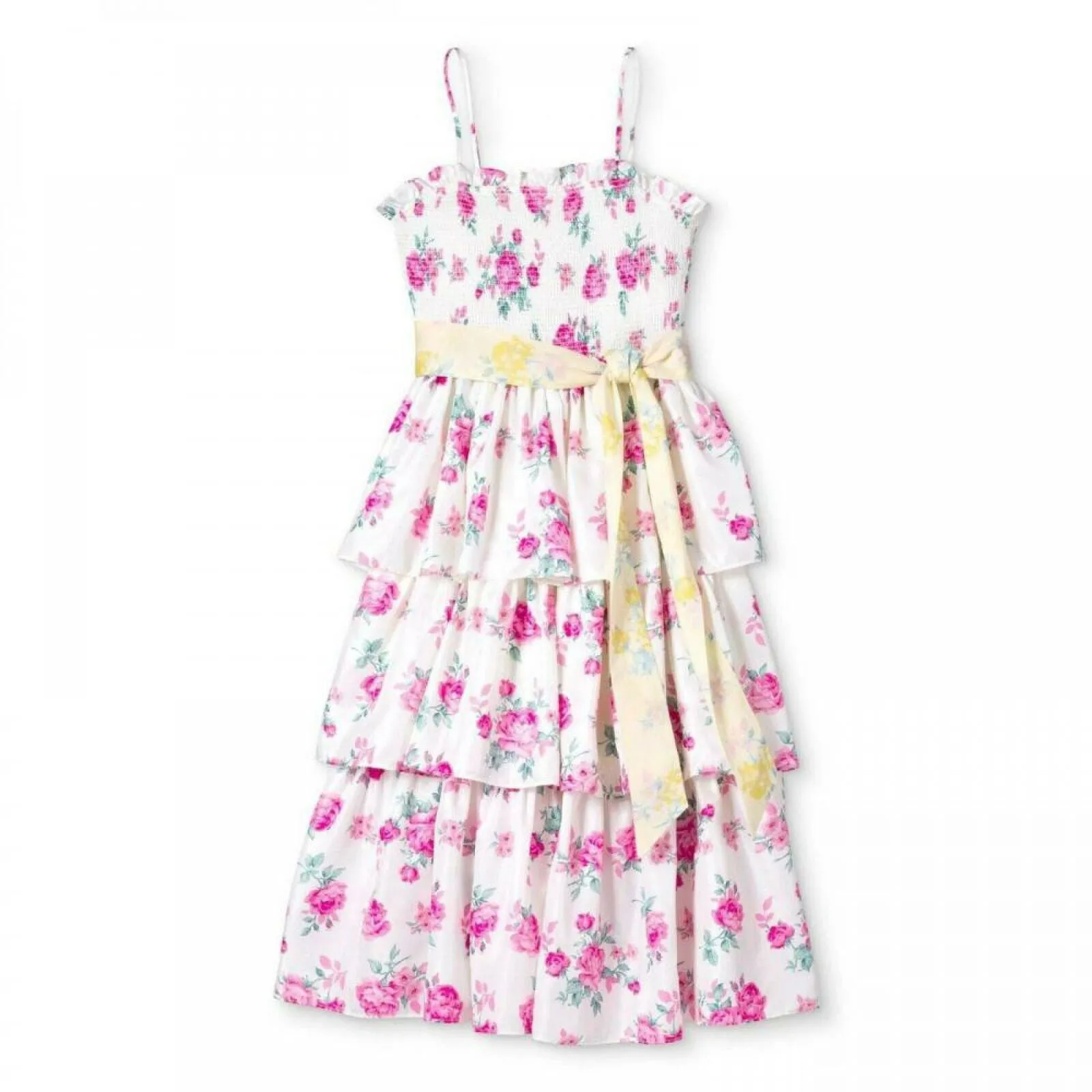 LoveShackFancy for TRGT Women's Elise Smocked Tiered Dress