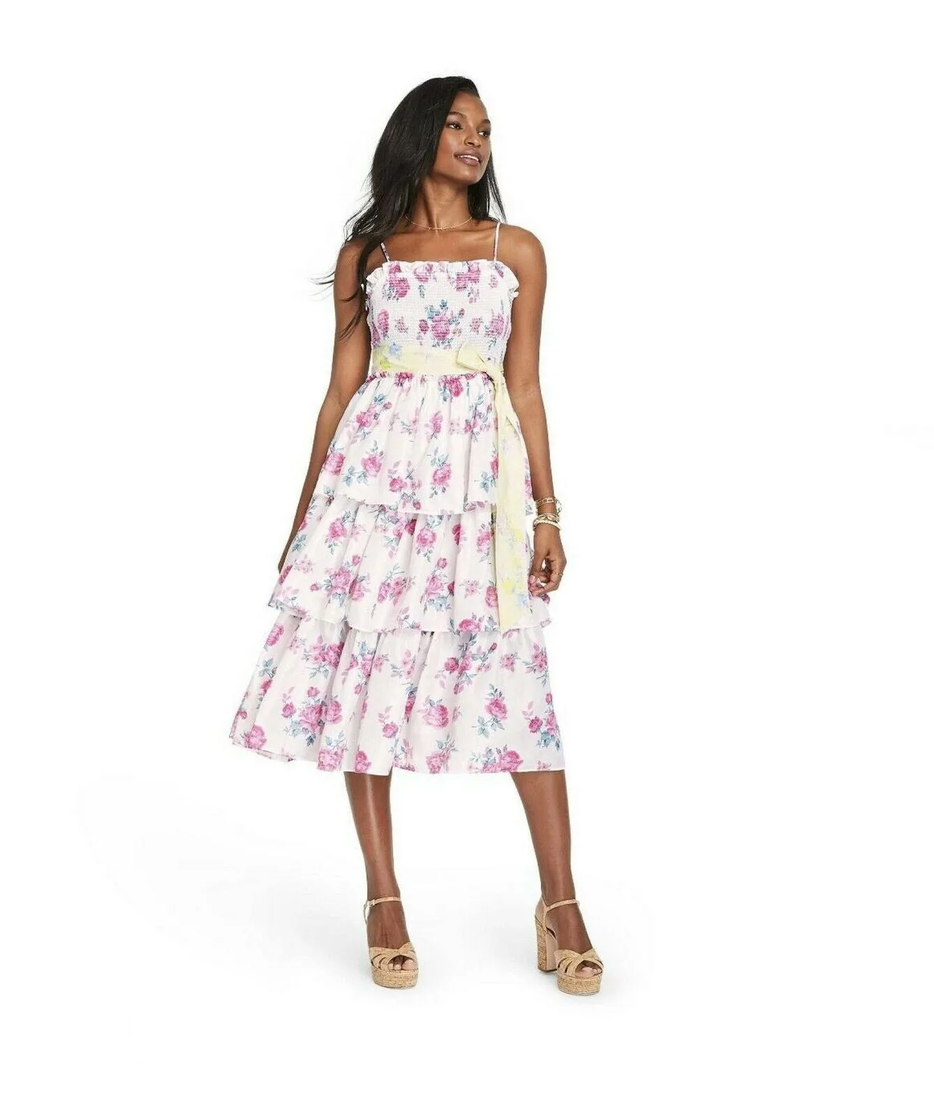 LoveShackFancy for TRGT Women's Elise Smocked Tiered Dress
