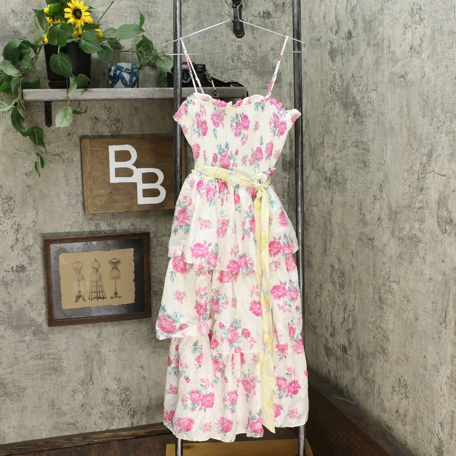 LoveShackFancy for TRGT Women's Elise Smocked Tiered Dress