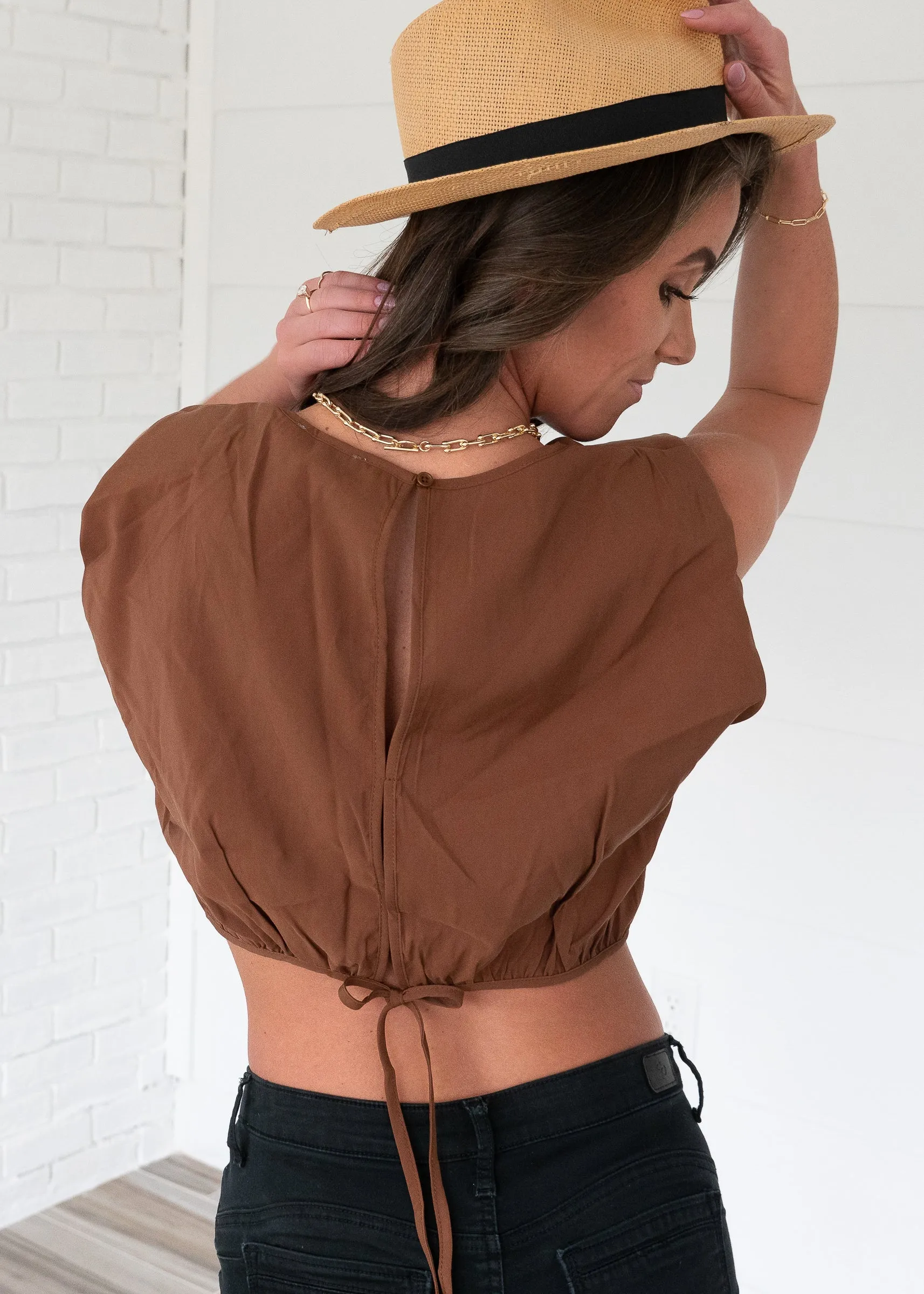 Lucille Cropped Shoulder Tee