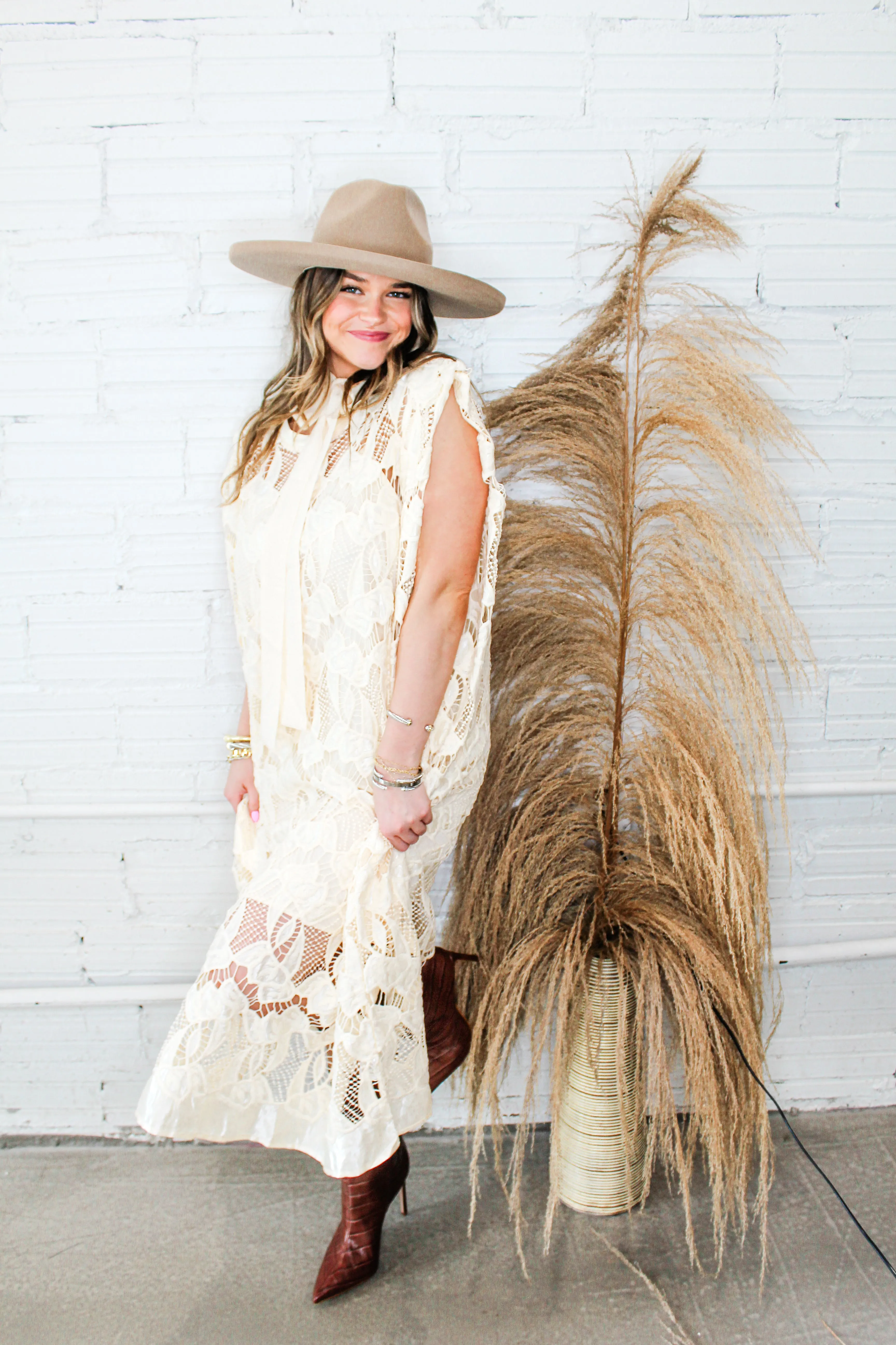 Luxury Cowgirl Dress- Ivory