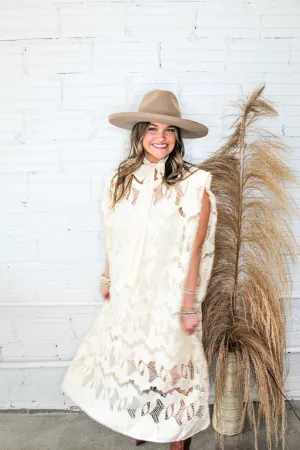 Luxury Cowgirl Dress- Ivory