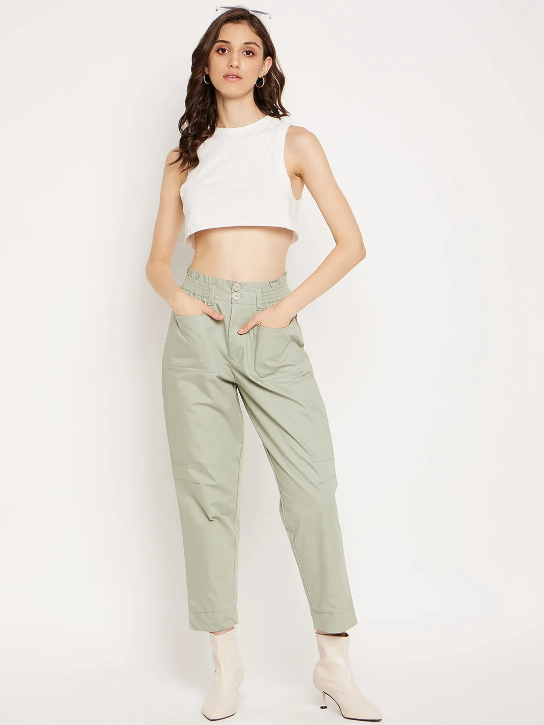 Madame Mint Ankle Length Trousers