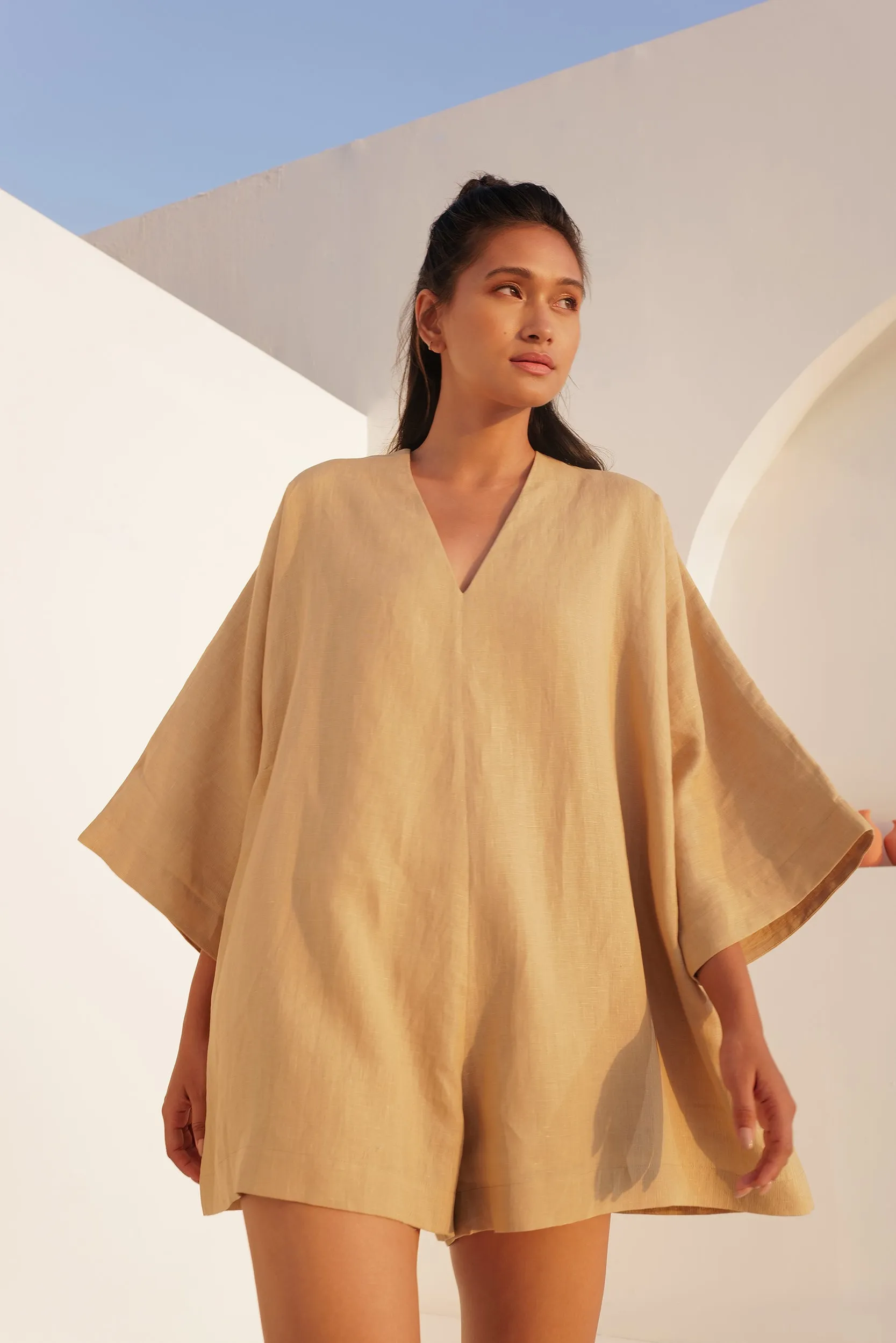 Malaga Playsuit (Light Sand)