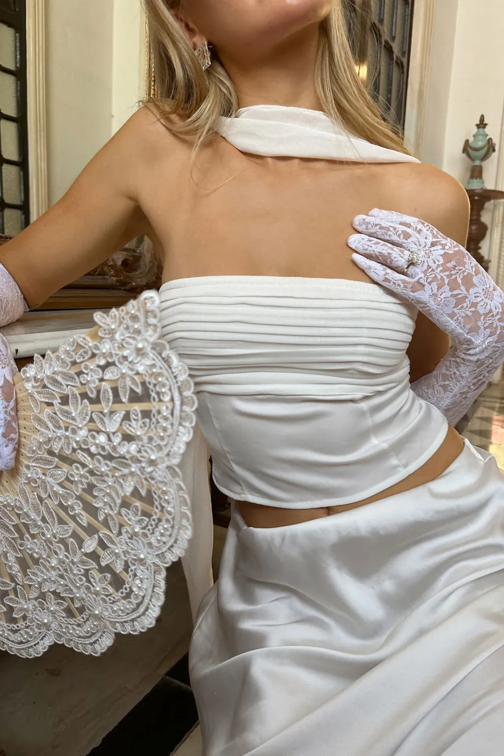 Mallorca White Strapless Top