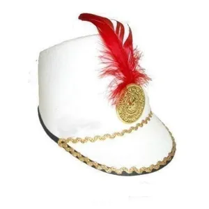 Marching Girl Hat w/Peak & Feather