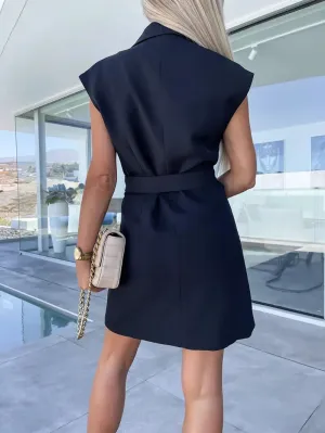 Marina® | Formal sleeveless blazer dress