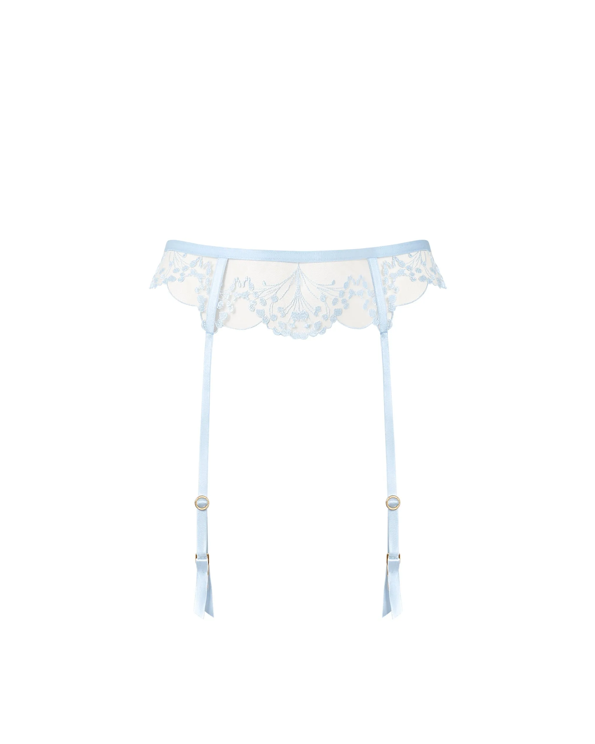Marisa Garter Belt Ice Water Blue/Sheer