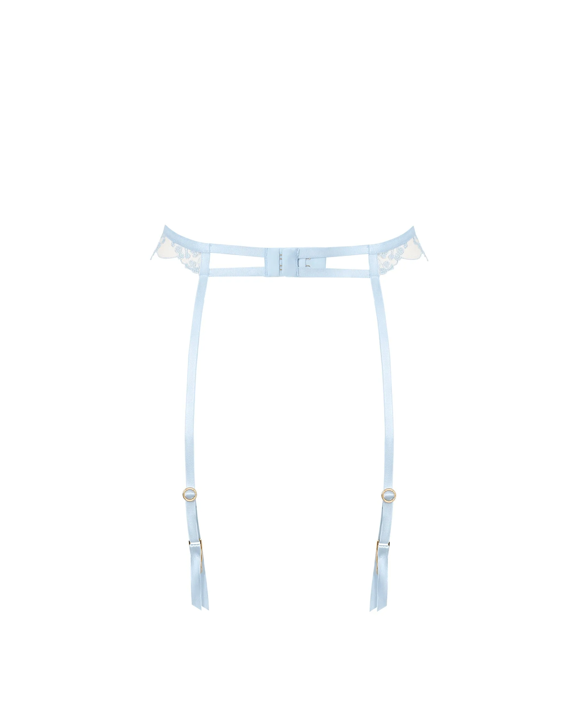 Marisa Garter Belt Ice Water Blue/Sheer