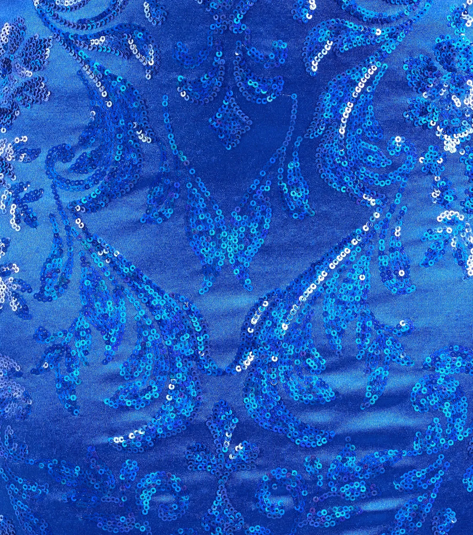 Marisol Lace-Up Column Sequin Satin Formal Dress