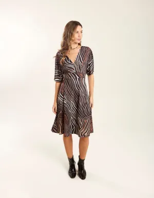 Matte Jersey Fit And Flare Dress