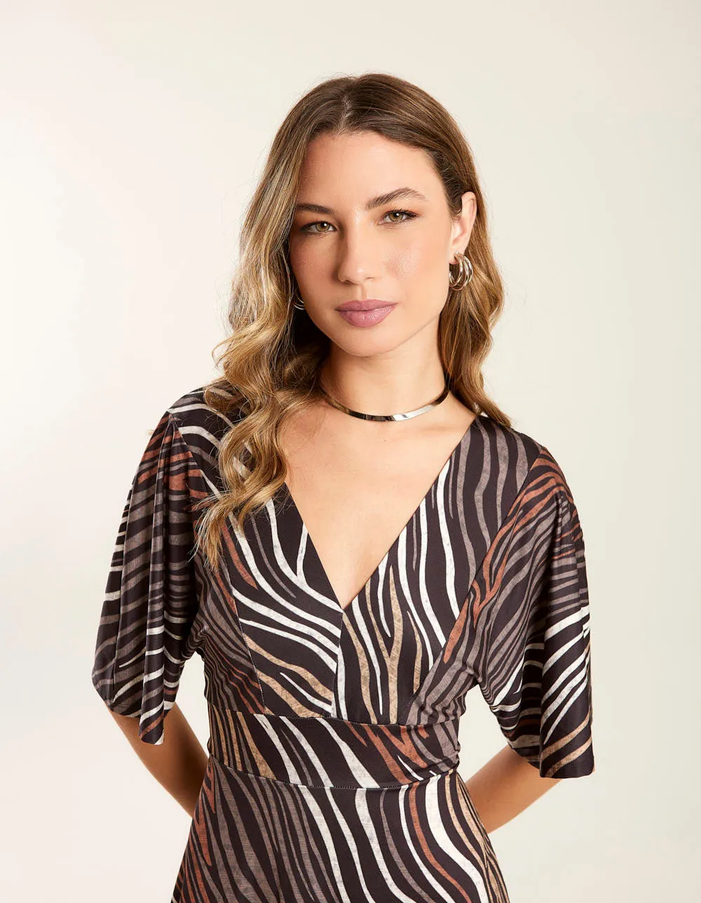 Matte Jersey Fit And Flare Dress