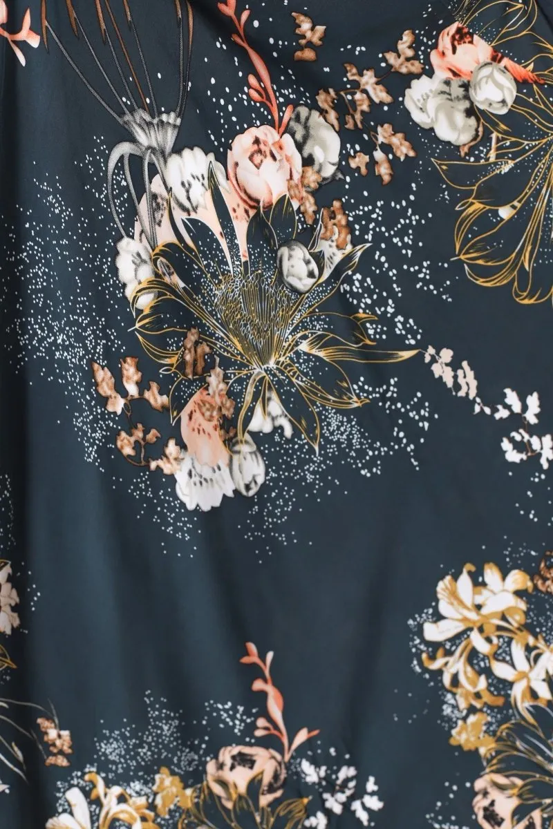 Maxi Dress – Floral Print – Elegant Flowy Fit