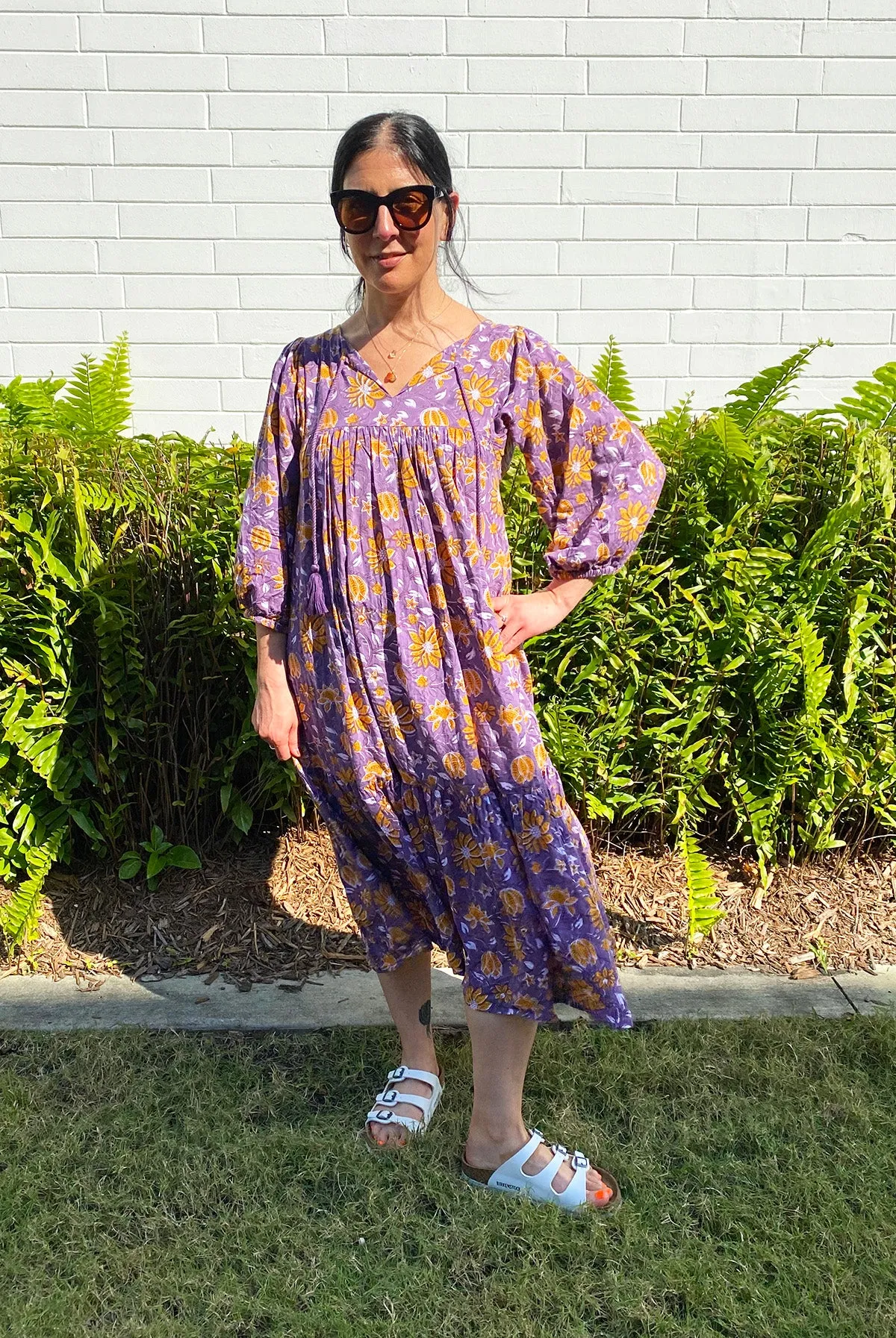 Meadow Dress | Grape Floral