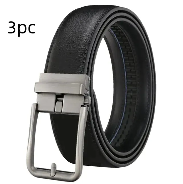 Men's Automatic Hollow Buckle Leather Belt
